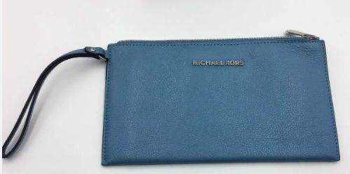 Top Zip Wristlet, Color: blue
