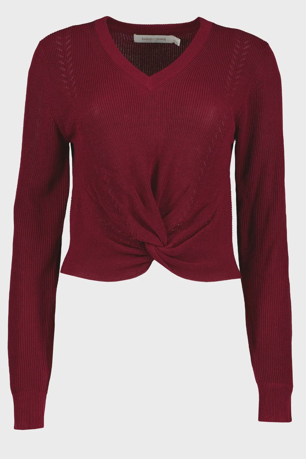 Mateo Twist Front Sweater, Size: XS, Color: Scarlette
