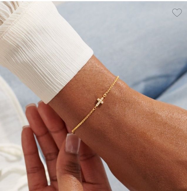 Mini Charms Pavé Cross Bracelet In Gold-Tone Plating