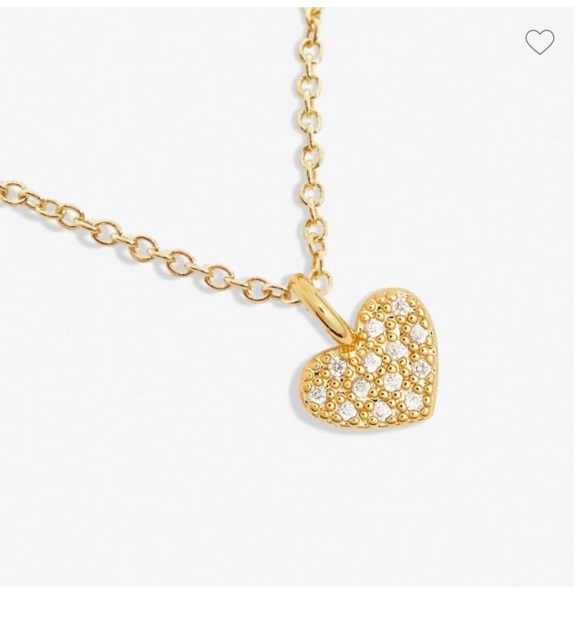 Mini Charms Pavé Heart Necklace In Gold-Tone Plating