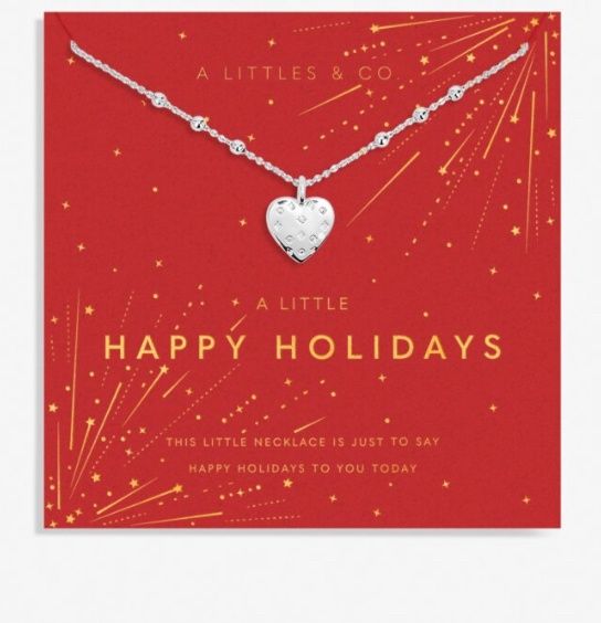 Christmas A Little &#39;Happy Holidays&#39; Necklace In Silver Plating