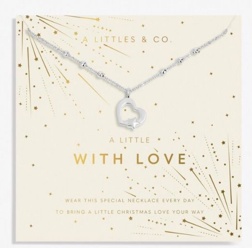 Christmas A Little &#39;With Love&#39; Necklace In Silver Plating