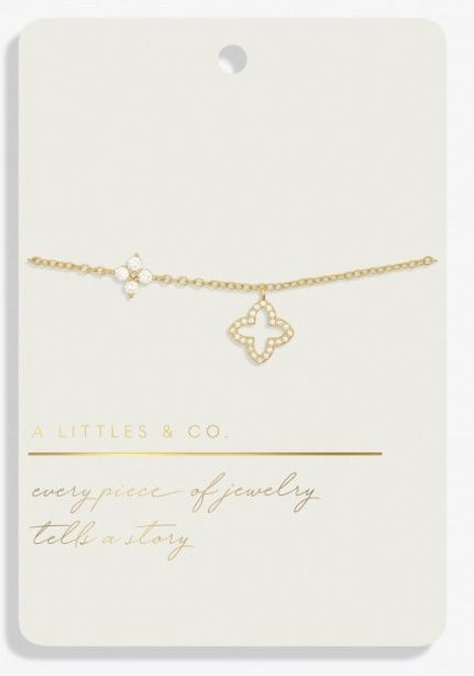 Style Stories Pavé Clover Bracelet In Gold-Tone Plating