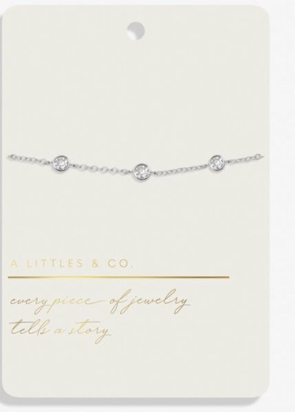 Style Stories Cubic Zirconia Bracelet In Silver Plating