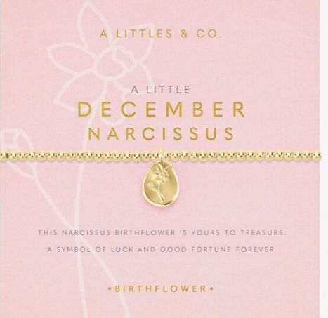 Birth Flower A Little &#39;December&#39; Narcissus Bracelet In Gold-Tone Plating