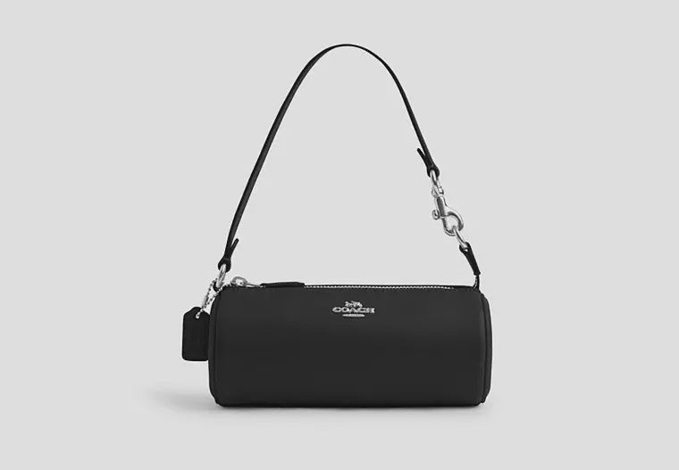 Nolita Barrel Bag, Color: Silver/Black