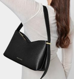 CAMILLE SMALL SHOULDER BAG, Color: Black