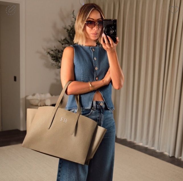 TABI LARGE TOTE BAG, Color: Taupe