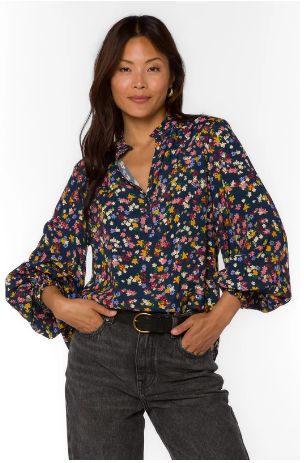 Avena Top, Size: XS, Color: Multi Color Ditsy