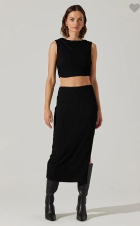 KEELY SKIRT, Size: XS, Color: Black