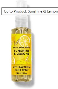 Mini Sanitizer Spray Sunshine Lemons