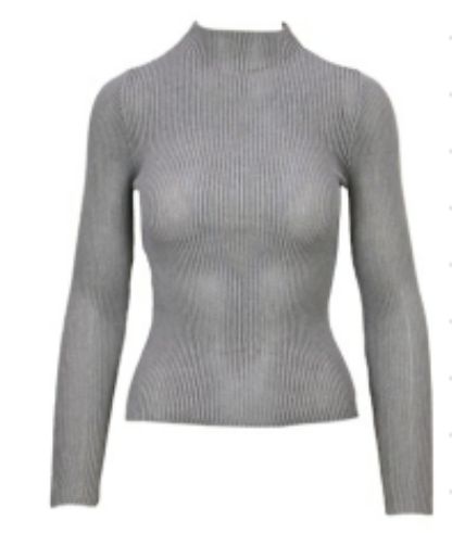 PACIE KNIT LONG SLEEVE, Size: XS, Color: Silver
