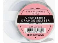 Cranberry Orange Seltzer Car Scent Refill