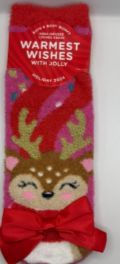Reindeer With Bow Socks