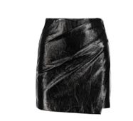 Paulina Faux Wrap Skirt, Size: XS, Color: Patent