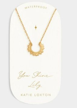 YOU SHINE CHARM NECKLACE, Color: Gold Coated
