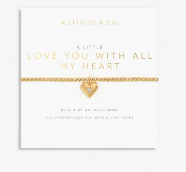 A LITTLE LOVE YOU WITH ALL MY HEART Bracelet, Color: Gold-Tone Plated