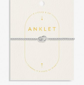 LINKED CIRCLES Anklet, Color: Silver Plated