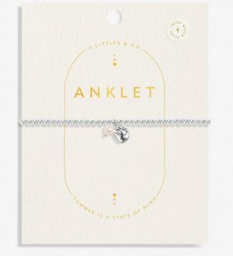 PEARL Anklet, Color: Silver Plated