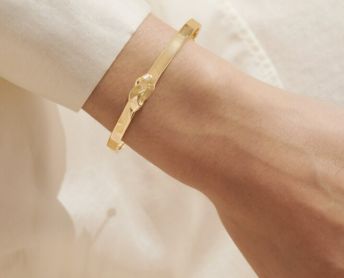 BRACELET BAR GOLD KNOT Bangle