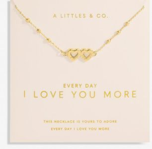 FOREVER YOURS LOVE COLLECTION EVERY DAY I LOVE YOU MORE Necklace, Color: Gold-tone Plated