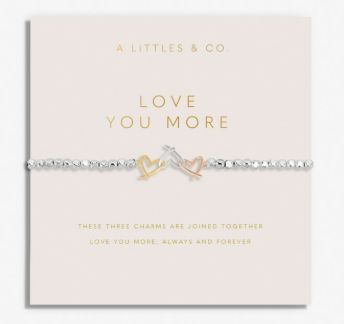 FOREVER YOURS LOVE YOU MORE Bracelet, Color: Silver, Gold-Tone Plated &amp; Rose Gold-Tone Plated