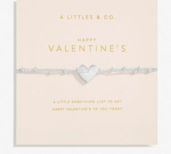 FOREVER YOURS LOVE COLLECTION HAPPY VALENTINE&#39;S Bracelet, Color: Silver Plated