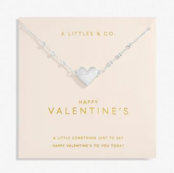 FOREVER YOURS LOVE COLLECTION HAPPY VALENTINE&#39;S Necklace, Color: Silver Plated