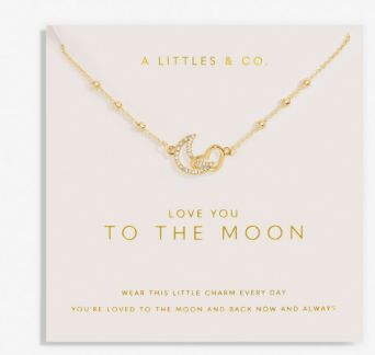 FOREVER YOURS NECKLACE LOVE YOU TO THE MOON Necklace, Color: Gold-Tone Plated