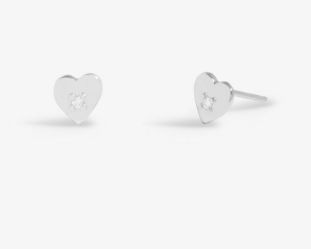 LUMIA CZ HEART Earrings, Color: Silver Plated