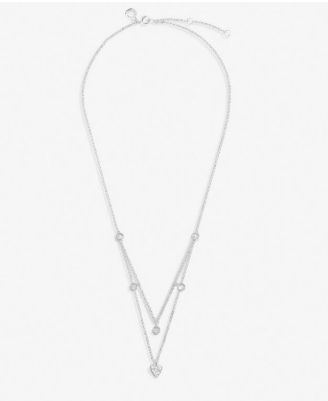 LUMIA HAMMERED HEART Necklace, Color: Silver Plated
