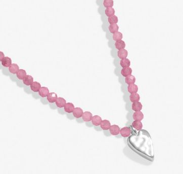 MINI CHARMS TOURMALINE HEART Necklace, Color: Silver Plated