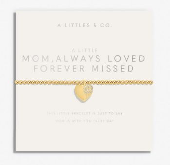 MOTHER&#39;S DAY A LITTLE MOM, ALWAYS LOVED FOREVER MISSED Bracelet, Color: Gold-Tone Plated
