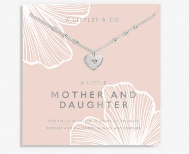 MOTHER&#39;S DAY A LITTLE NECKLACE MOTHER AND DAUGHTER Necklace, Color: Silver Plated