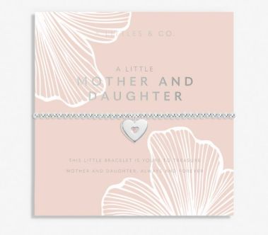 MOTHER&#39;S DAY A LITTLE MOTHER AND DAUGHTER Bracelet, Color: Silver Plated