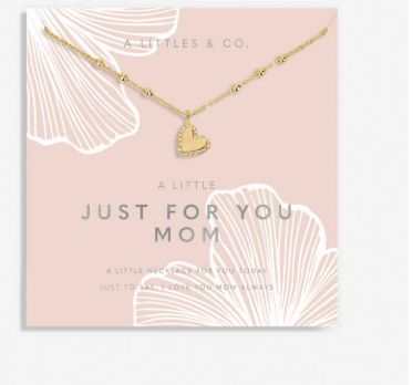 MOTHER&#39;S DAY A LITTLE NECKLACE JUST FOR YOU MOM Necklace, Color: Gold-Tone Plated