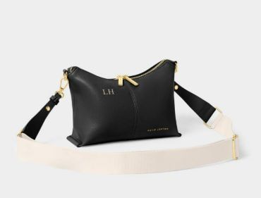 LAILA SLOUCH CROSSBODY BAG, Color: Black