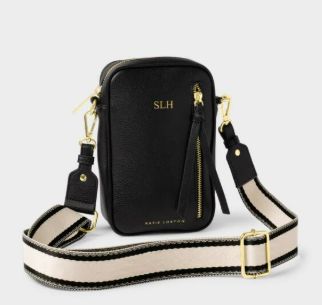 HALLIE SMALL CROSSBODY BAG, Color: Black