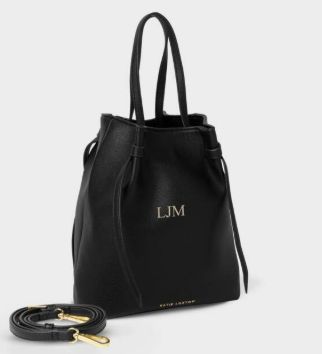 CELINA BUCKET BAG, Color: Black