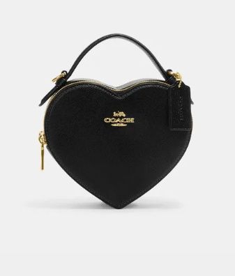 Heart Crossbody, Color: Gold/ Black
