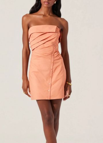 Sabriya Dress, Color: Sherbert Orange, Size: XS