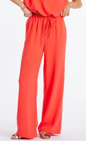 Serafina Drawstring Pant, Color: Lipstick, Size: XS