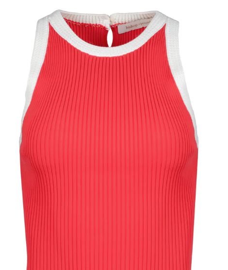 Candace Ribbed Sweater Tank, Color: Lipstick, Size: XS