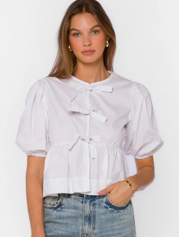 Lamont Top, Color: Optic White, Size: XS