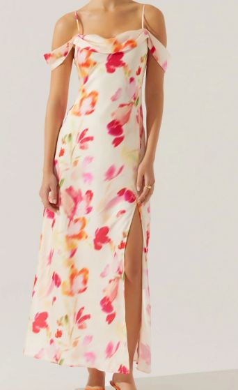 Kitura Dress, Color: Pink Watercolor, Size: XS