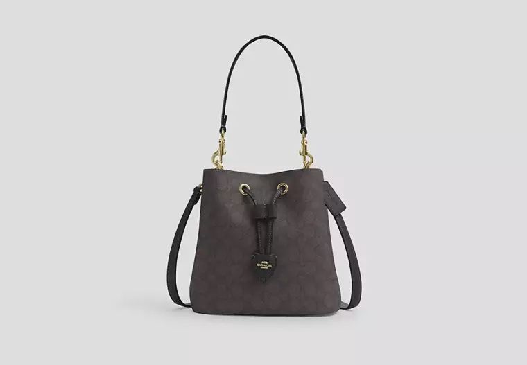 Rowan Bucket Bag, Color: Gold/Walnut/Black