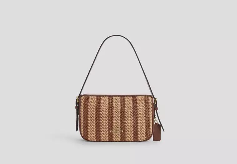 Kailey Shoulder Bag, Color: Gold/ Redwood