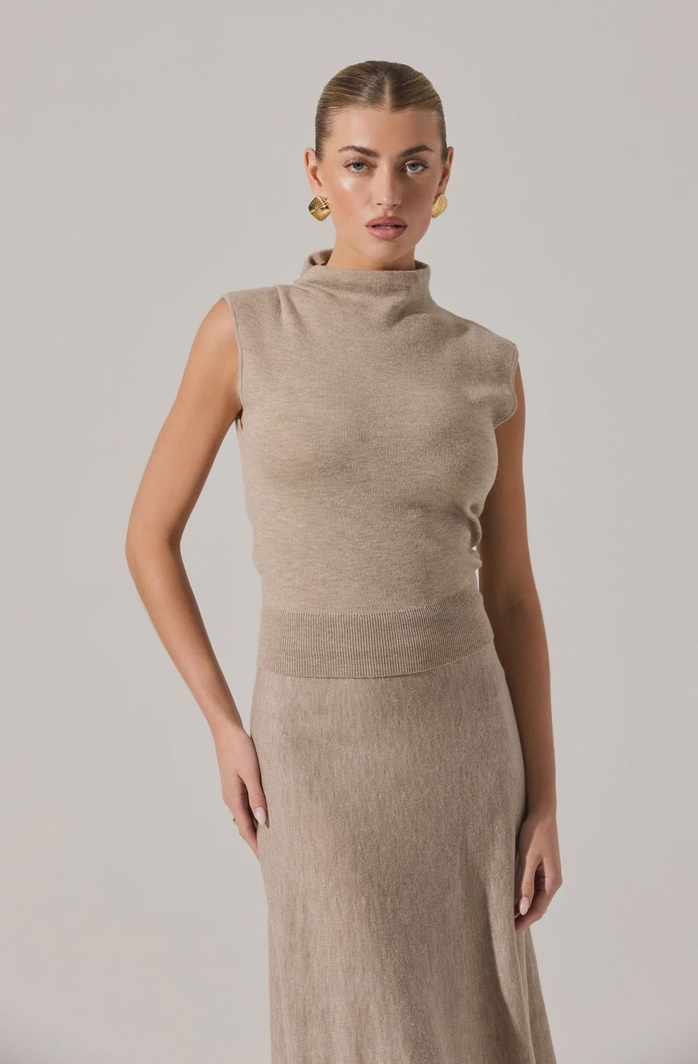 Deora Sweater, Color: Taupe, Size: XS