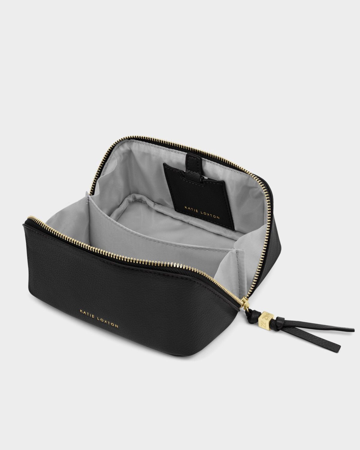 FOLD-OUT MIRROR MAKE UP BAG, Color: Black