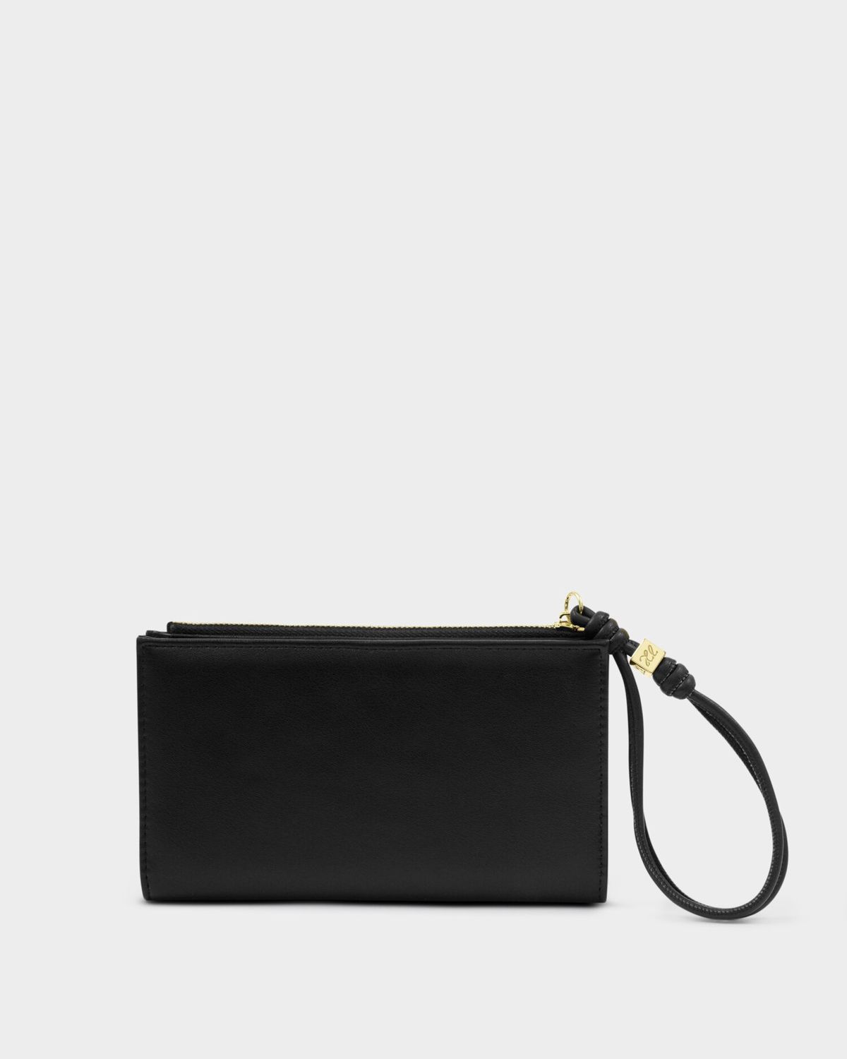 ARDEN LARGE BRAIDED WRISTLET PURSE, Color: Black